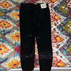 Size 28 Black Abercrombie Leather Skinny Jeans